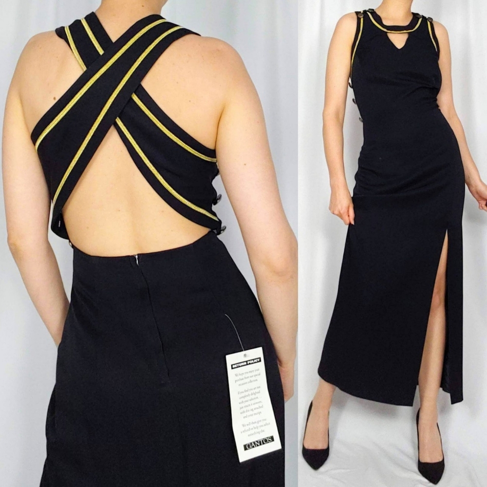 SOLD 90’s backless formal maxi dress - Picture 1 of 5